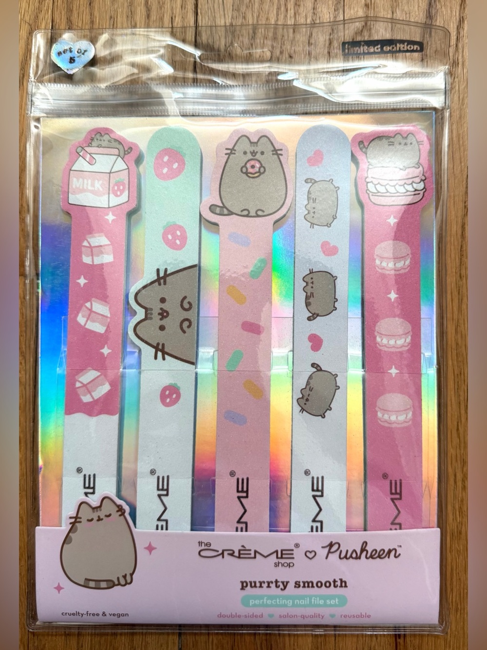 The Creme Shop Pusheen Nail File Set in Pink, Mint, Lavender